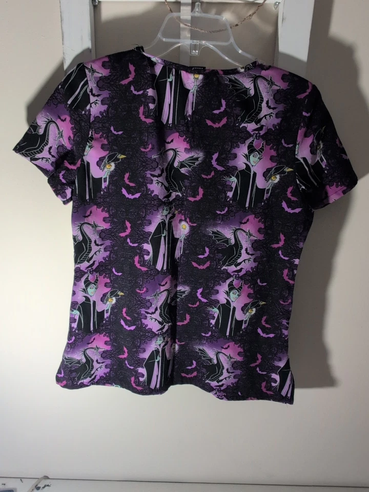 Disney Official Scrub Top Villains Size Small Maleficent - Image 4 of 4