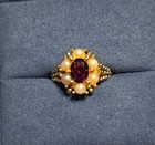 Vintage Avon Gold-Toned Adjustable Cocktail Ring -  Size 5/6 — photo 1