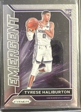 Tyrese Halliburton 2020-21 Panini Prizm Emergent #29 Sacramento Kings RC