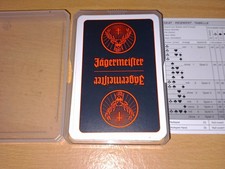 J&auml;germeister Spielkarten Kartenspiel in Kunststoffbox Werbeartikel