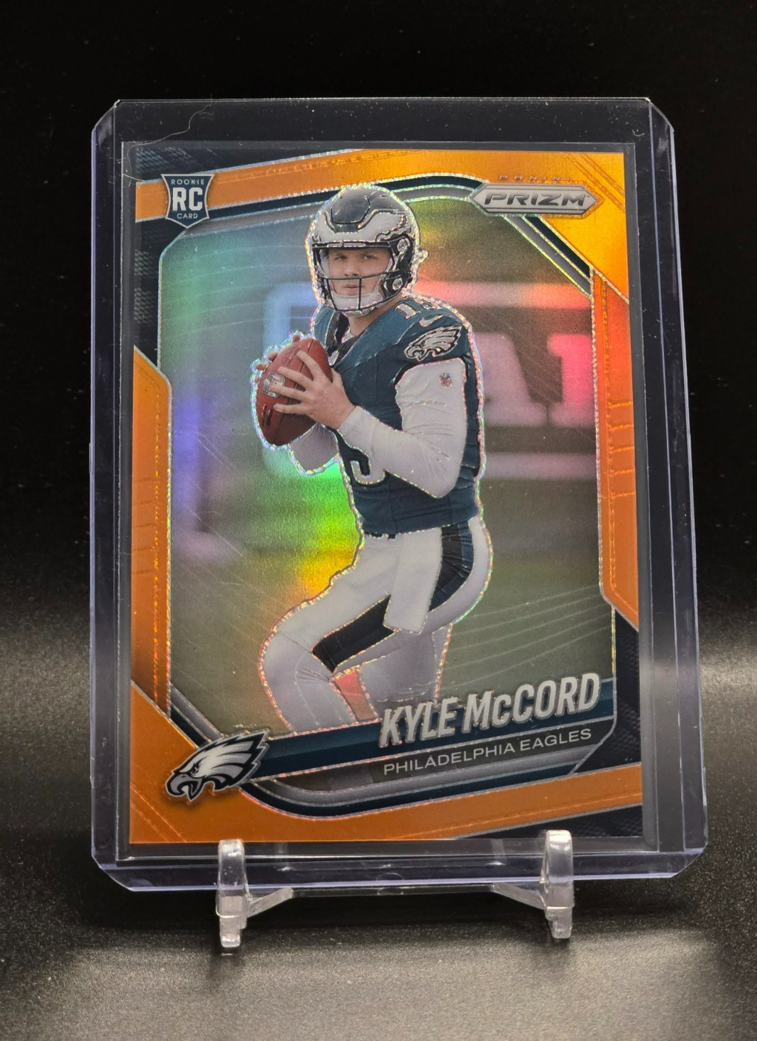 KYLE MCCORD ROOKIE 2025 Panini Prizm Football #377 RC ORANGE PRIZM /249 Eagles