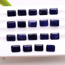 Set Mit 19 PC Natürlich Blauer Saphir 7.60mm-8.02mm Kissen Schnitt Locker