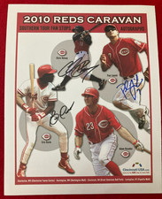 Cincinnati Reds Caravan SIGNED Paul Janish ERIC DAVIS Chris Heisey 8x10 Photo