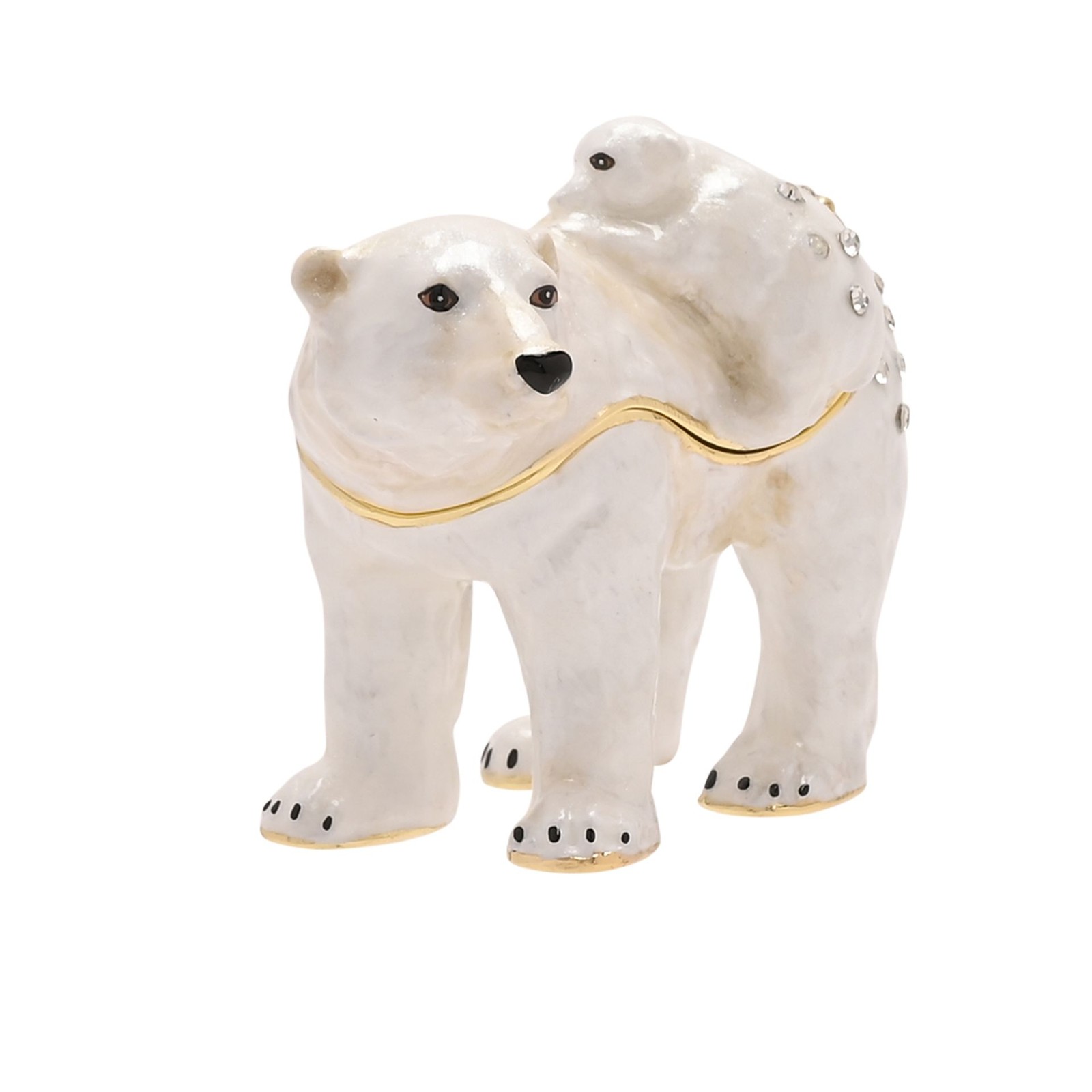 Treasured Trinkets Polar Bear & Cub Trinket Box