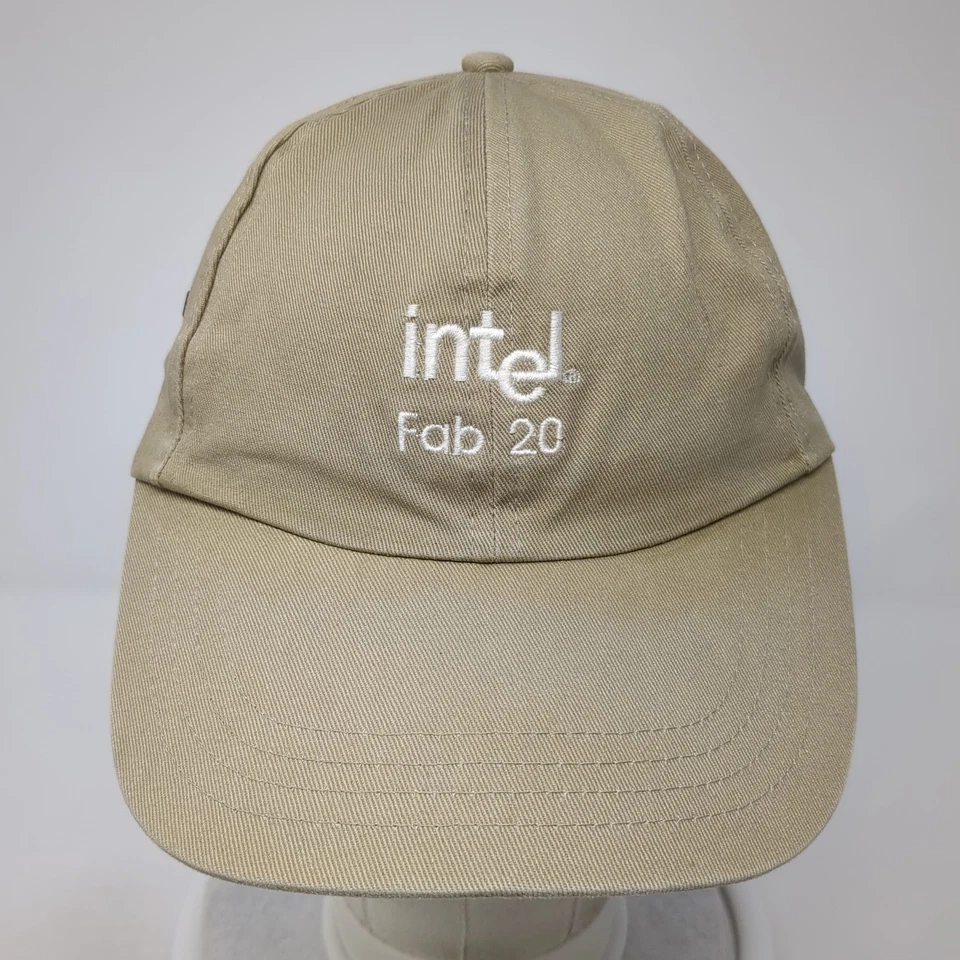 Sombrero De Colección Intel Fab 20 Slideback Marrón Bordado Logo Port & Company Algodón Foto 2 de 4