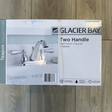 Teapot 4 in. Centerset Double-Handle Bathroom Faucet in Polished Chrome