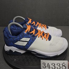 Babolat Propulse Blast All Court Shoes Mens Size 6.5 White Blue Tennis Sneakers