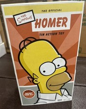 The Simpsons Homer Tin Action Wind Up Toy Figure 2002 Box Wear