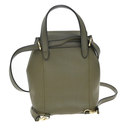 Salvatore Ferragamo Khaki Leather Backpack Backpack (M) - Women | Ferragamo main image 3