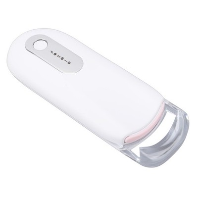 A White Electric Lash Curler Featuring Fast Heating Technology And A Silicone