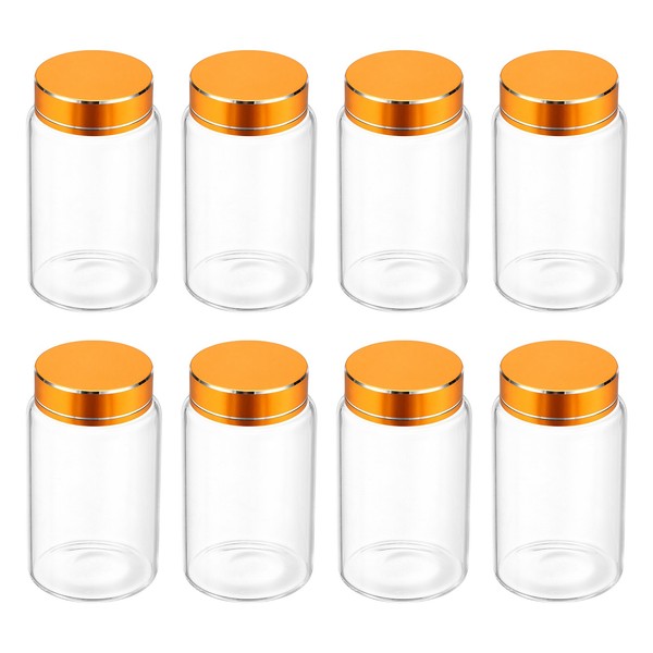 8 StüCk Mini-Glasflaschen Mit Deckel, 95Ml, Klar, FüR-image
