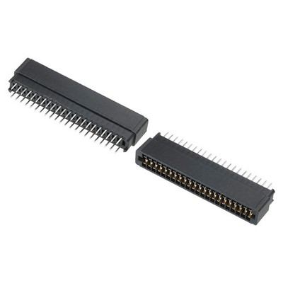Card Edge Connector Black Socket Straight Connection 44 Pin 2.54mm Pitch, 2 Pcs 
