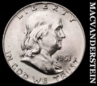 1961-D Silver Franklin Half Dollar - Ch Gem Brilliant Unc++++  Lustrous  #G9011