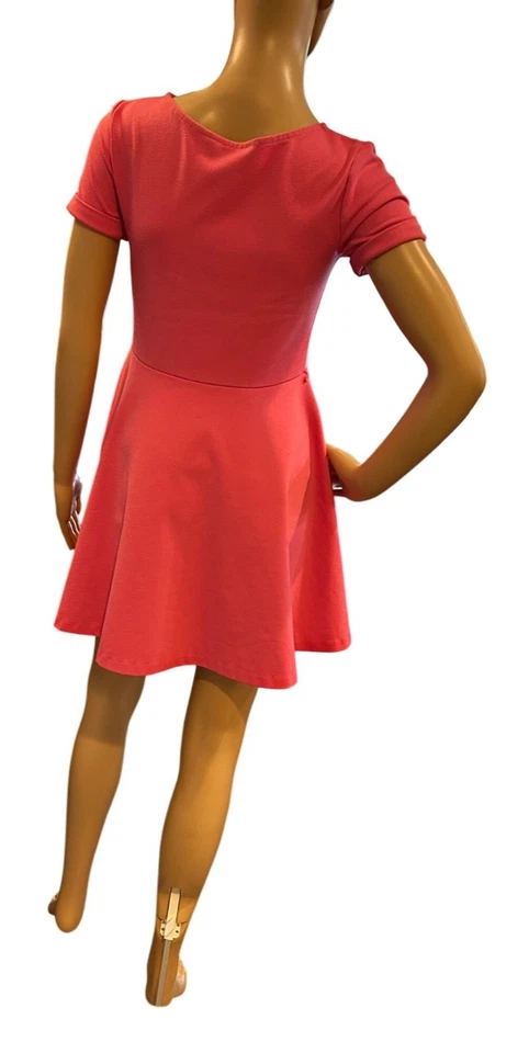 Vestido Polo Ralph Lauren Niñas Grande (12-14) Rosa Patinador Manga Corta Logo Bolsillo Foto 4 de 4