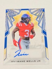 Antwane Wells Jr. 2025 Leaf Trinity Auto Clear Blue #30/35