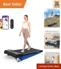 Portable Under Desk Treadmill with Shock Absorption & Remote - Compact 47"