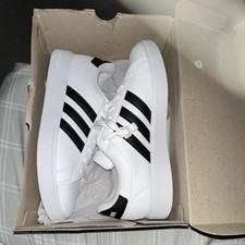 adidas 3-Stripes White/Black Low Top Lace-Up ...