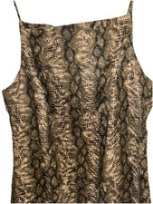 CDC Dress Womens Sz 10 Snakeskin Mini  Shimmer Square Neck Club Party Holiday