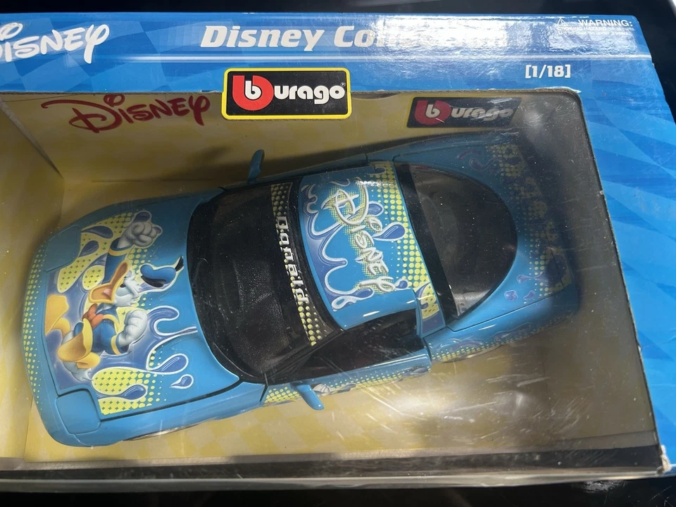 BURAGO DISNEY COLLECTION DONALD DUCK C5 CORVETTE SCALE 1:18 MINT IN BOX - Image 3 of 4