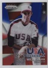 2015 Panini Prizm USA Baseball Red White & Blue Prizm 47/50 Will Clark #9 0b0