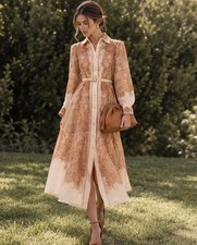 BNWT Zimmermann MOMENTUM MIDI SHIRT DRESS