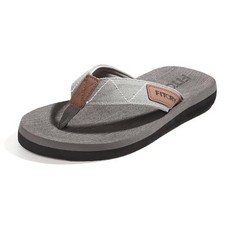 Men's Flip-Flops, Thongs Sandals Comfort Slippers for Beach 10 Grey
