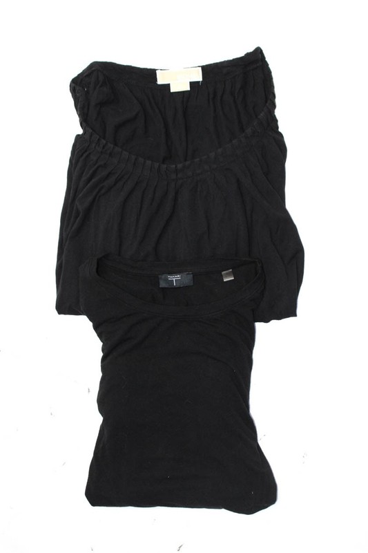 Michael Michael Kors Tahari Women's Pleated Blouse Black Size M L Lot 2