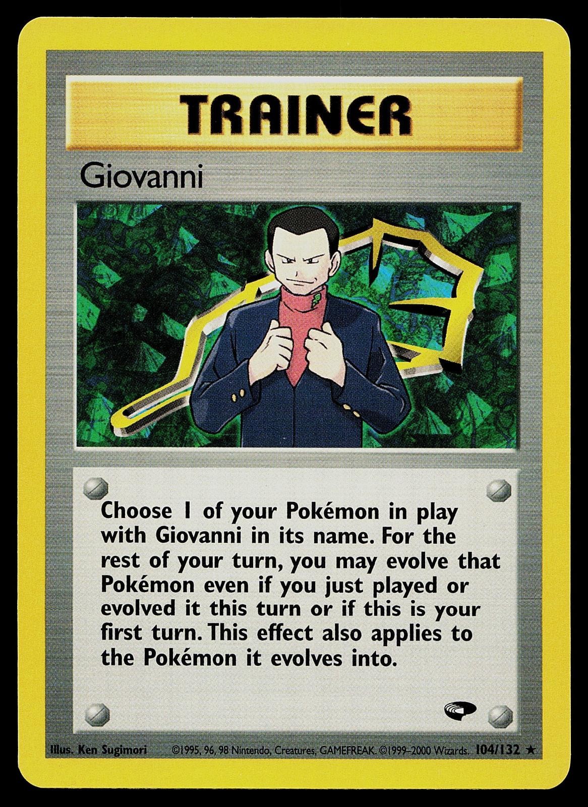 Pokemon Card - Giovanni Gym Challenge 104/132 Unlimited Rare