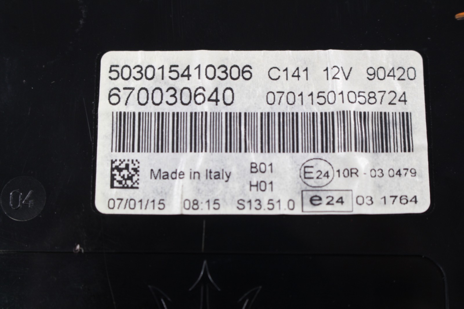 Maserati Ghibli, Speedometer / Head Cluster, Used, P/N 670031671