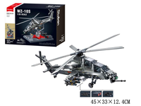 Sluban Bausteine WZ-10S MilitäRhubschrauber Armee 909 Elemente M38-B1233
