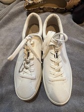 Rothy s The Lace Up Sneaker Women 8 Bright White Knit Washable Comfort Shoes
