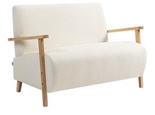 HOMCOM 2 Seater Sofa, Fabric Modern Loveseat for Living Room