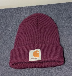 Carhartt Toddler Knit Beanie Hat One Size Plum Caspia Cuffed Purple