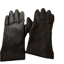 Vintage quiet Luxury brown Leather Gloves size small to medium women  s driving