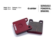 Sinter kart brake pads S-222 soft rear,red,El.Zet,KR,Mad-croc,Rotax,X30,IAME
