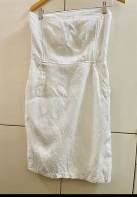 MONNARI SUNDRESS/dress White Linen Size 40 EU 4 US or S