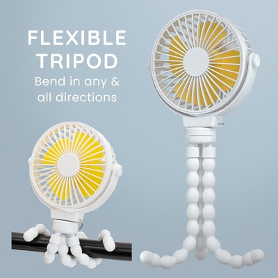 Tragbarer Mini Schreibtisch Ventilator Octopus Flexibles Stativ 4000mAh USB Akku