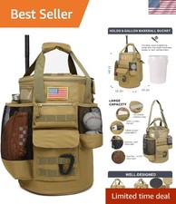 Baseball Bucket Bag 6 Gallon Tactical Baseball Coaches Bag Softball Bucket Cover