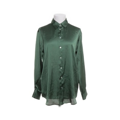 Zara, Hemd, Größe: XS, Grün, Einfarbig, Satin, Damen -hVH