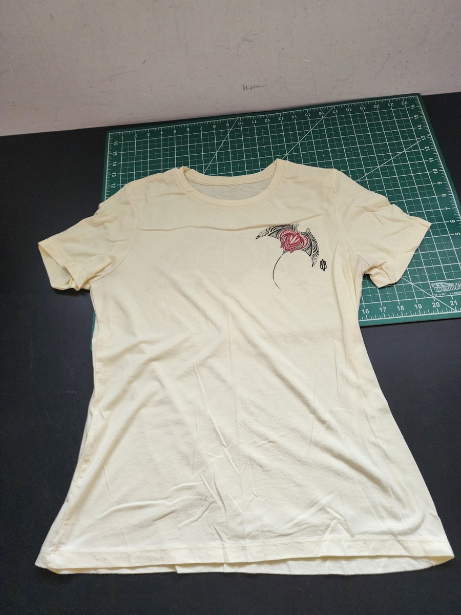 808 Clothing Co. Women's T-shirt Size M White Stingray Turtle Logo