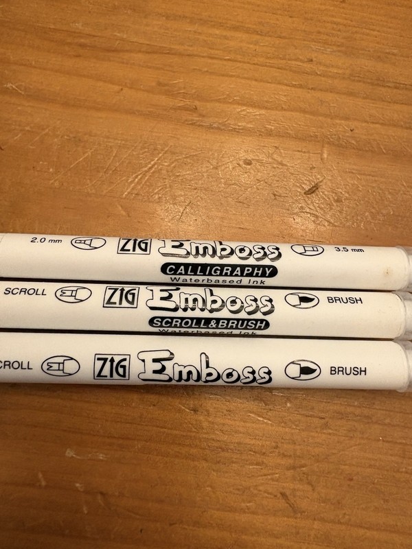 Lot Of 3 Zig Emboss Scroll & Brushes Never Used? 