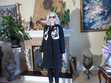 M Missoni Black Textured Wool Blend Swing Coat Size IT 40 US 4