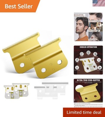 2 Pack Professional T-Blade Replacement for Andis T-Outliner - Gold Ceramic