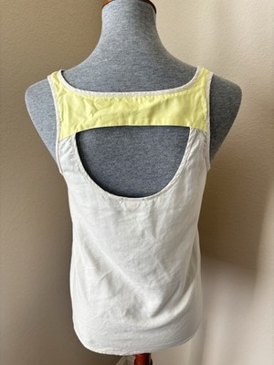 Patagonia Women's Size 6 Beige Yellow Seahurst Back Cutout Tank Top