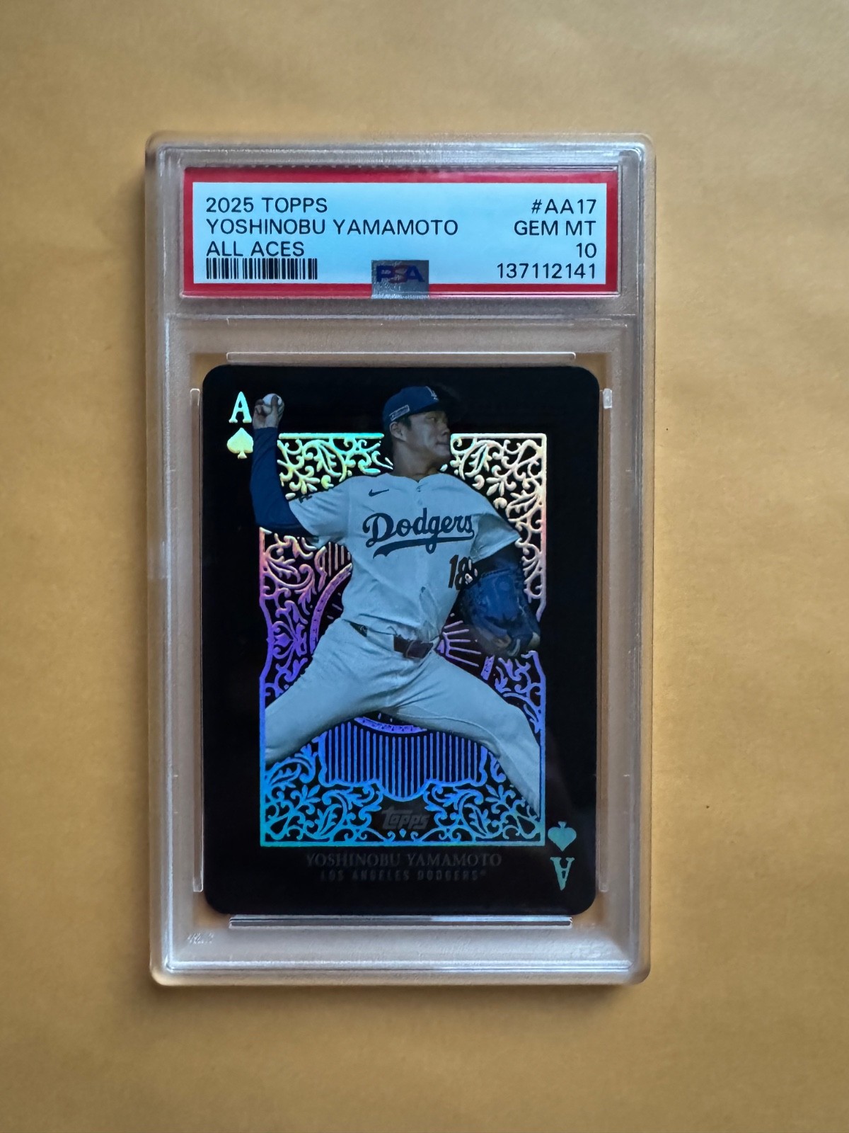 Yoshinobu Yamamoto 2025 Topps All Aces PSA 10 LA Dodgers