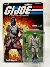 SUPER7 G.I JOE COBRA O-RING STYLE ARCTIC SNAKE EYES REACTION FIGURE MOC NEW
