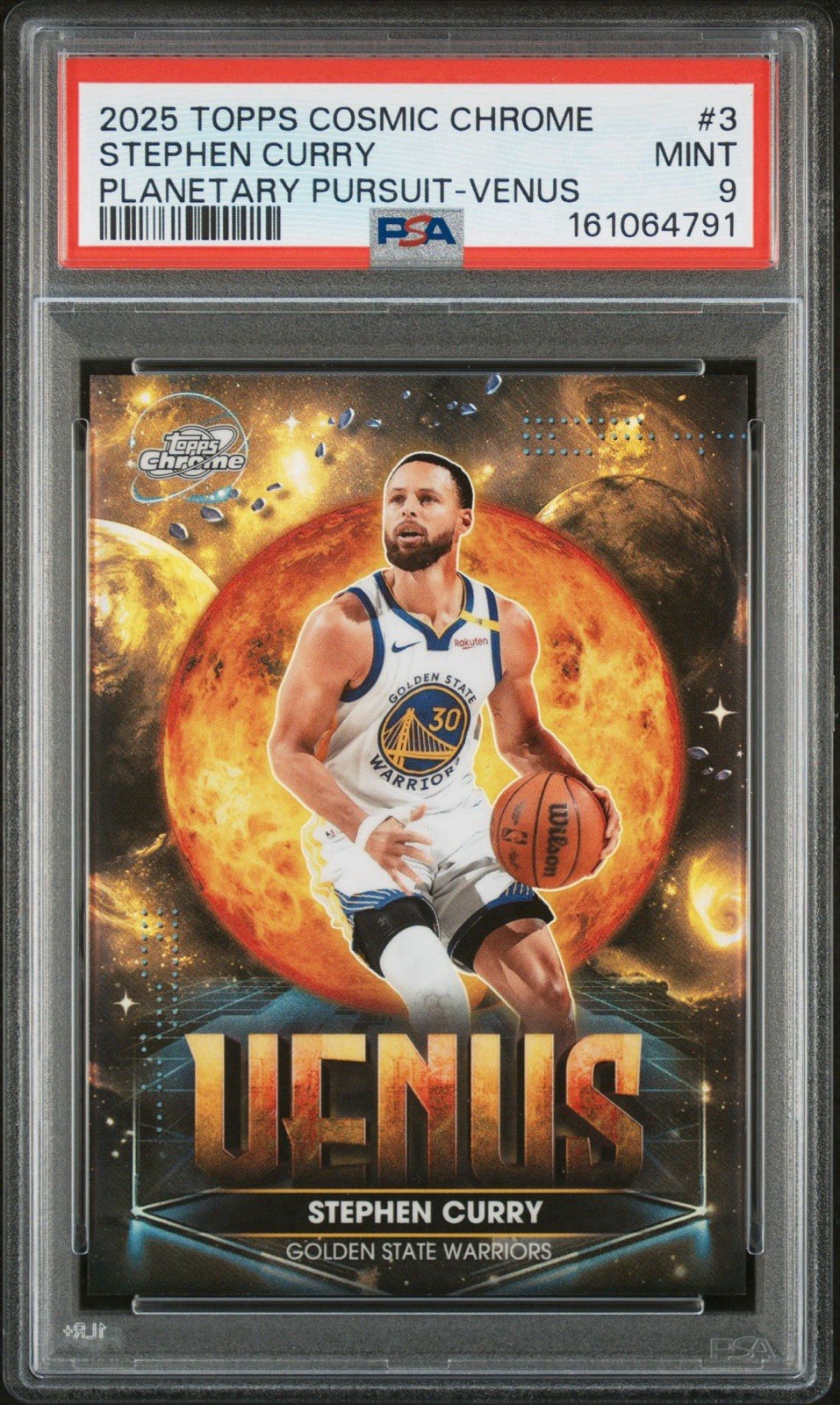 2025-26 Topps Cosmic Chrome Stephen Curry Planetary Pursuit Venus PPV-3 PSA 9