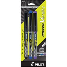 PILOT Precise Varsity Pre-Filled 3 Count Pack of 1 , Black/Blue/Purple