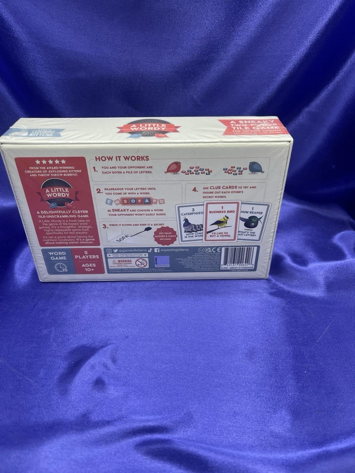 A Little Wordy Game by Exploding Kittens - Factory Sealed 2 Player Tile Game NIB - Image 3 of 4