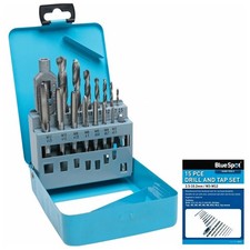 Bluespot 6pcs Tap and Drill Bit Set Metric M3 M4 M5 M6 M8 M10 M12 Thread Cutter